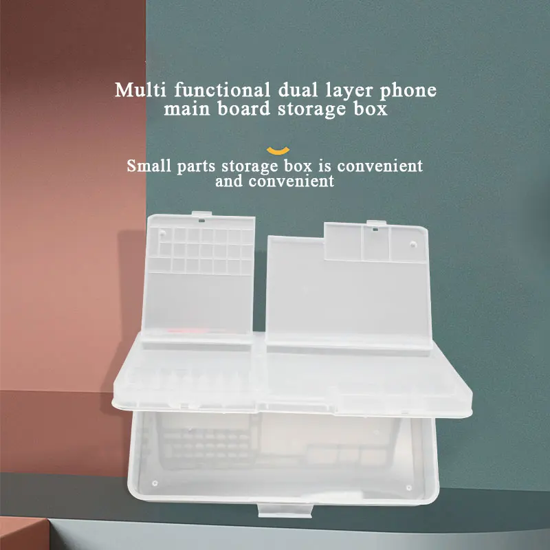 Multi Functional Mobile Phone Repair Storage Box LCD Screen Motherboard IC Chips Component Screws Organizer Container for phone