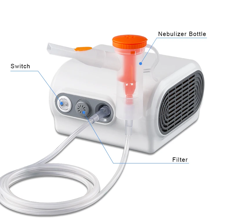 Medical Device Portable Electric Steam Inhaler Air Compressed Nebulizer Machine with Full Accessories