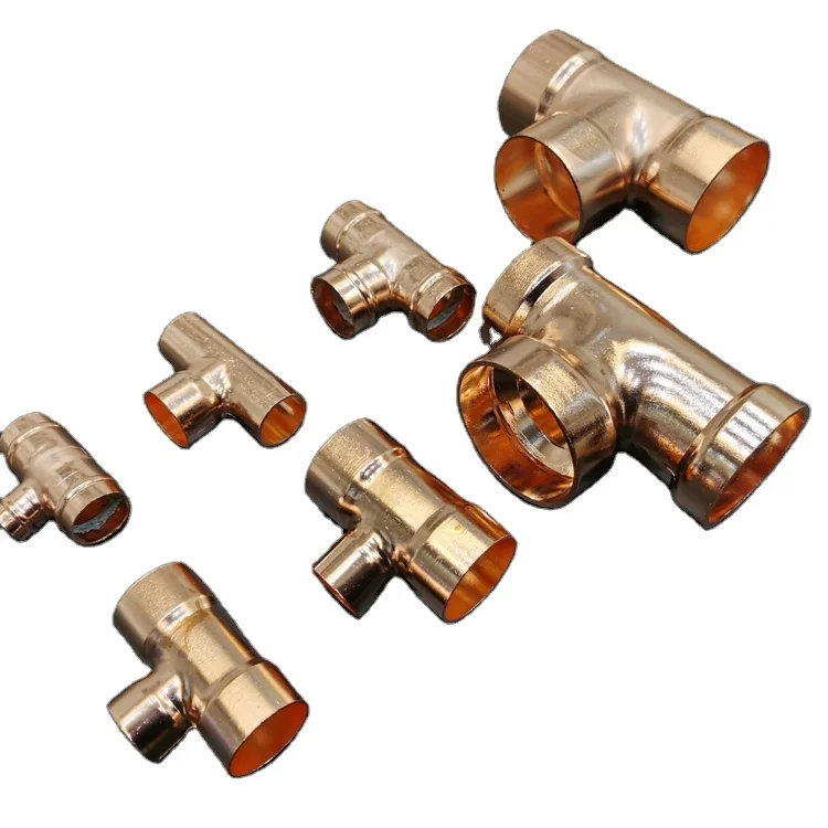 air conditioner fittings copper tube copper pipe tee tripod bend