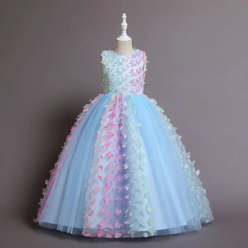 New Fashion Flower Girl Dress Party Birthday wedding princess Toddler baby Girls Clothes Children Kids Girl Dresses C258