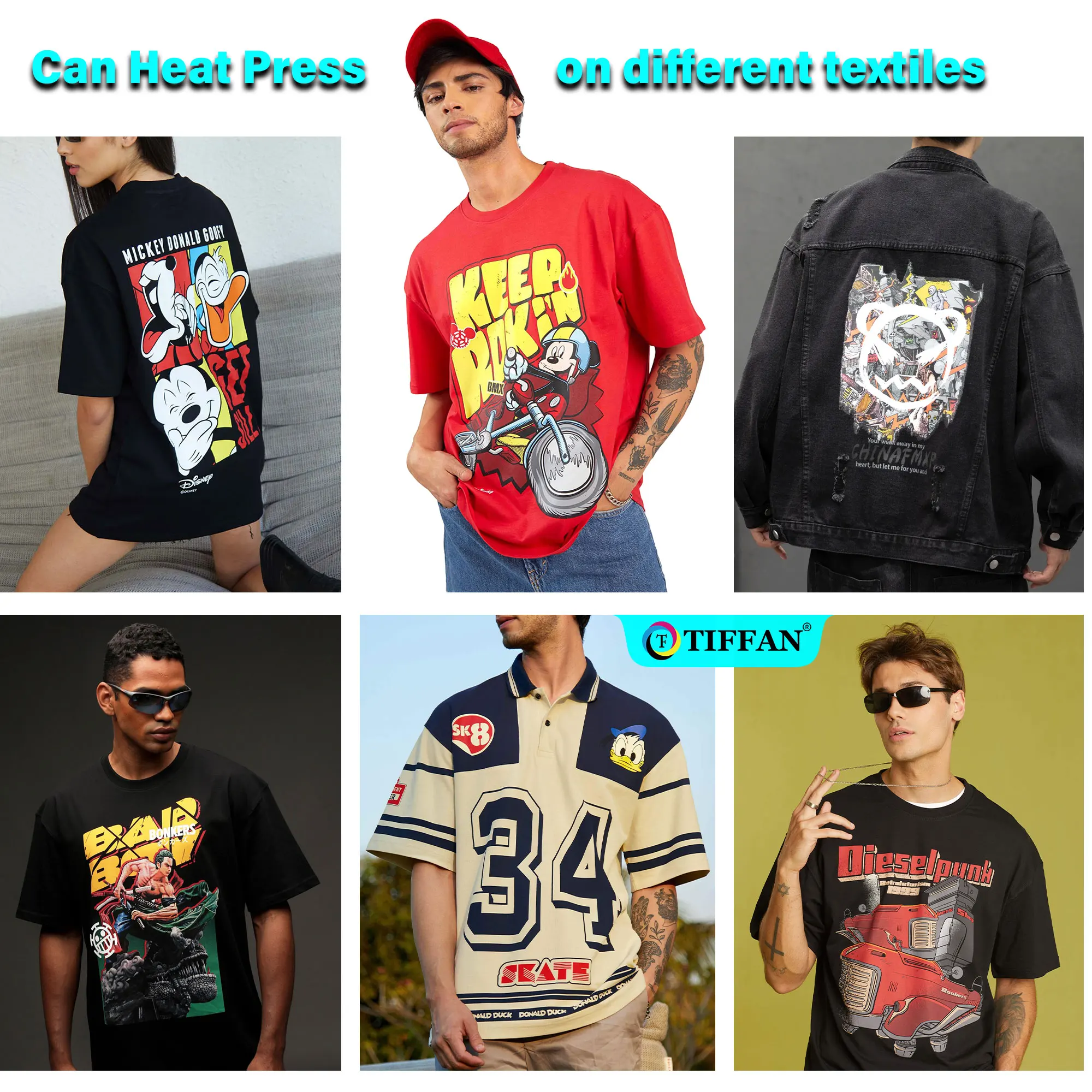 TIFFAN Slider way bottom platen hydraulic pillow fabric rhinestone/crystal 60x80cm heat transfer machine large format