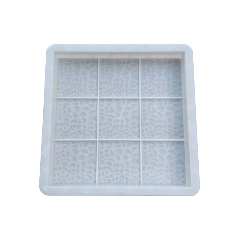 Plastic mold for sidewalk tiles, Buddha bead tiles, park decorative tiles, cement prefabricated plastic mold 40*40*2.5