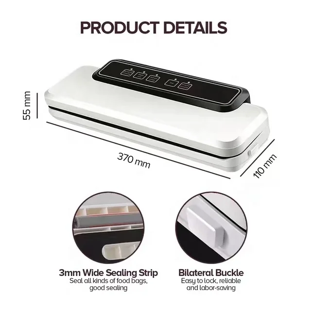 Home Mini Vacuum Sealer Portable Food Storage Fresh Meat Food Plastic Bag Vacuum Sealer Machine