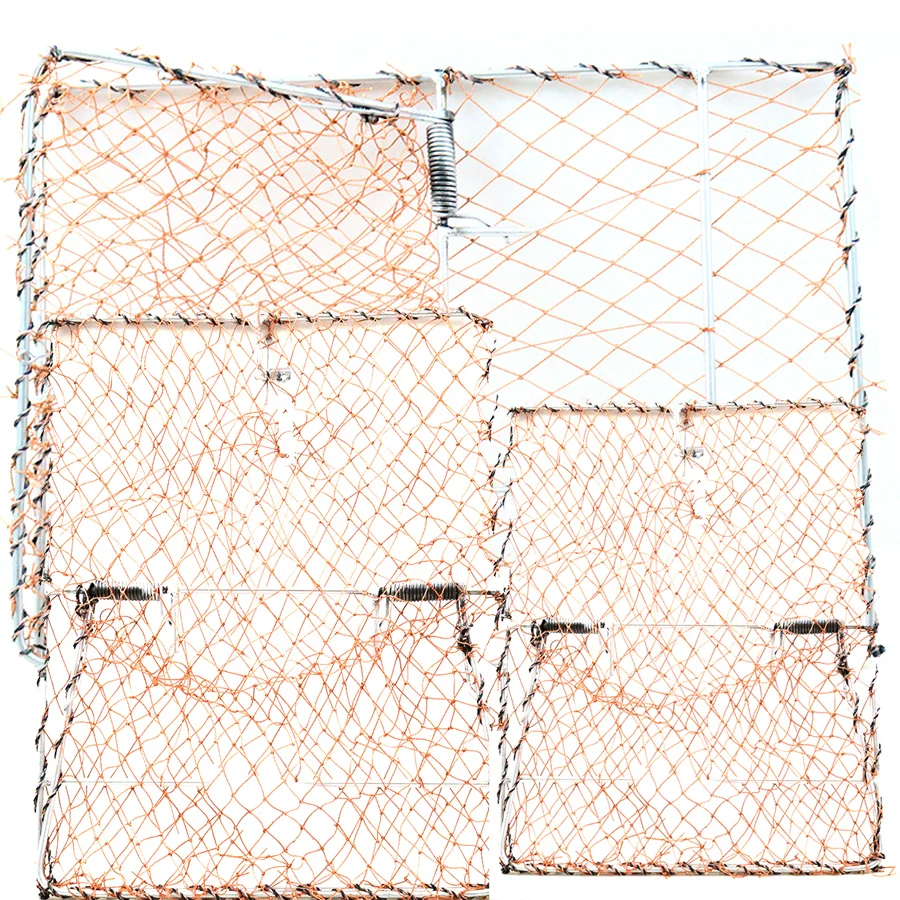 Outdoor Hunting Animal Trap Bird Traps Control Humane Live Sparrow Cage Fishing Cage Net Collapsible Galvanized Steel Fish