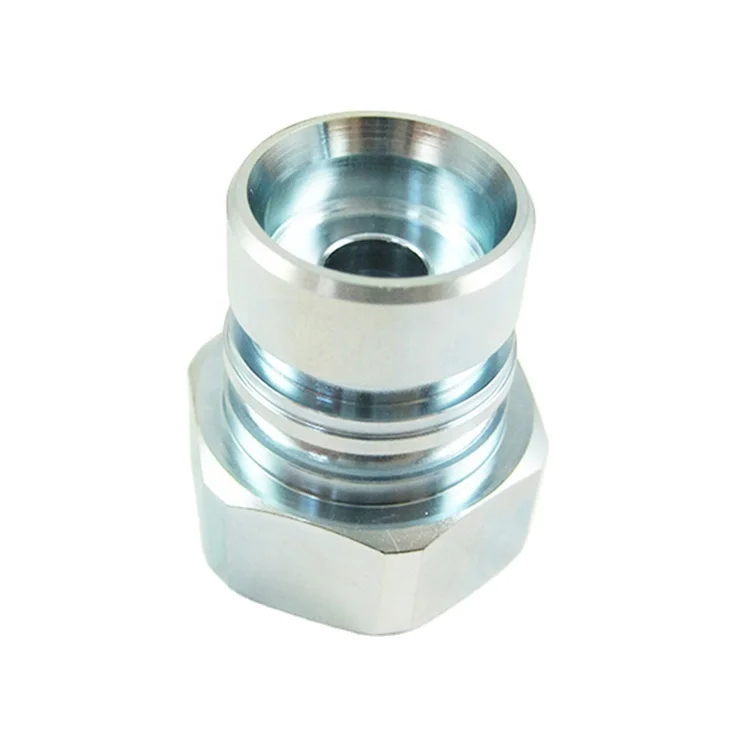 Customized Precision Stainless steel Zinc coating metal parts CNC turning Hexagon Connection Nut for Medical device in machining