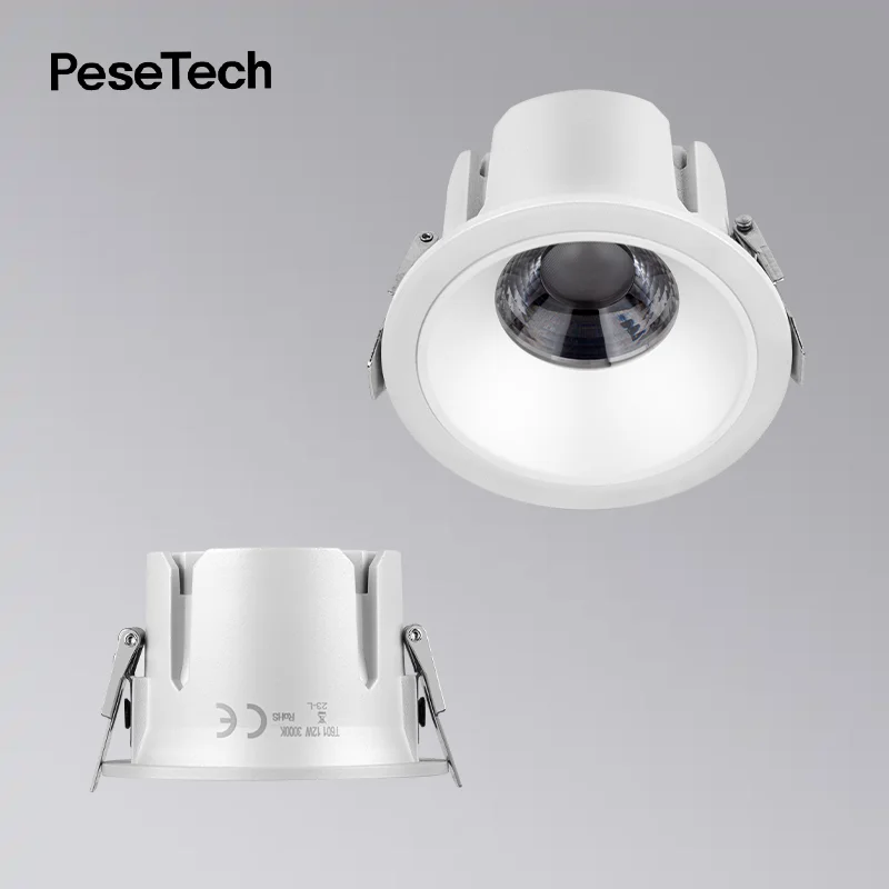 Flicker free 8-90W 97 anti-glare led downlight commercial lighting for hotel