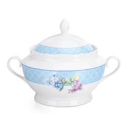 Ceramic Tureen Fine Porcelain Rice Soup Bowl with Cover