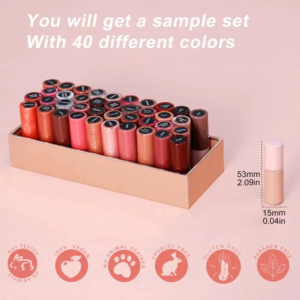 Korean Magic Glossy Lip Tint Matte Clear Lipgloss Pigment Private Label Pink Lip Gloss Organic Liquid Lipstick Set