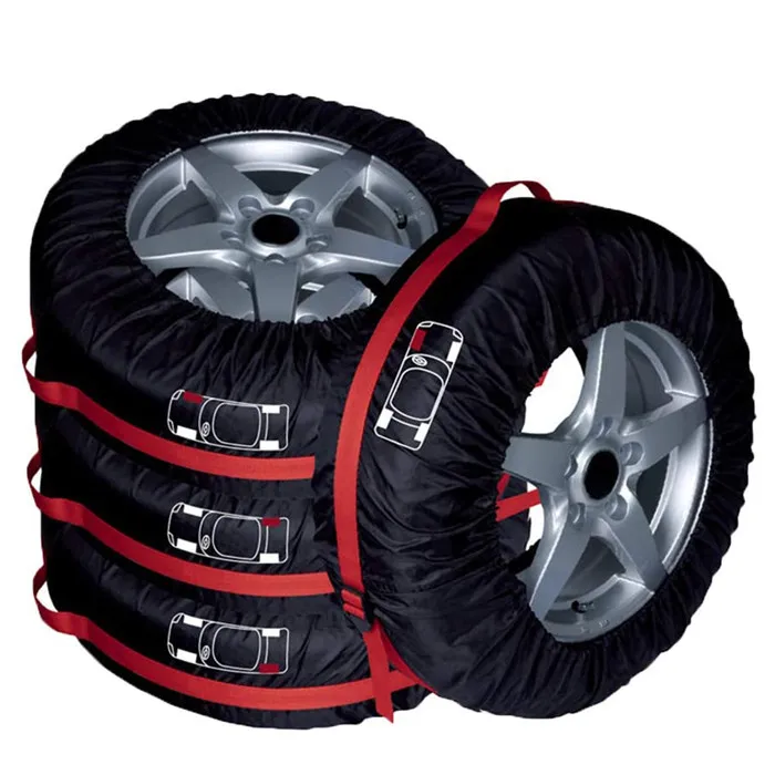Car Spare Tire Covers Storage Tote Bag Portable Tire Covers with Carrying Handles Wheel Protection Storage Tire Covers