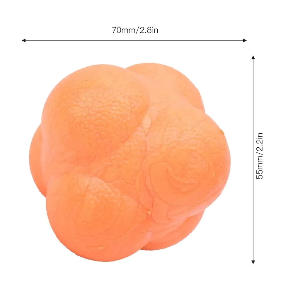 Factory Price Silicone Massage Balls Hexagonal Palm Massager Hand Agility Speed Training Ball Exercise Reaction Ball