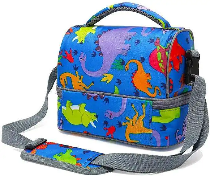 Customized Oxford Tote Cooler Bags for Children Thermal Insulated Lunchbags for Office Worker Portable Refrigerate Lunch Bags