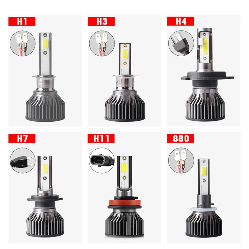 F2 CSP Car LED headlight bulbs 48W 4800lm LED headlight lamps H1 H3 H7 H11 9006 9007 H13 H4 LED fog light car led headlight