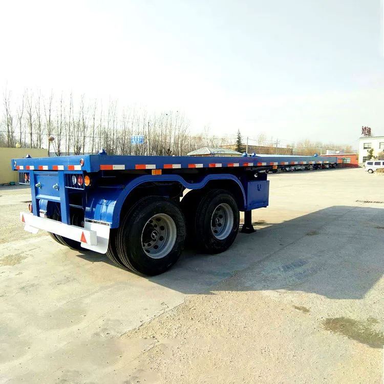 China 20 feet 2 axles flatbed semi trailer 20 feet flatbed trailer