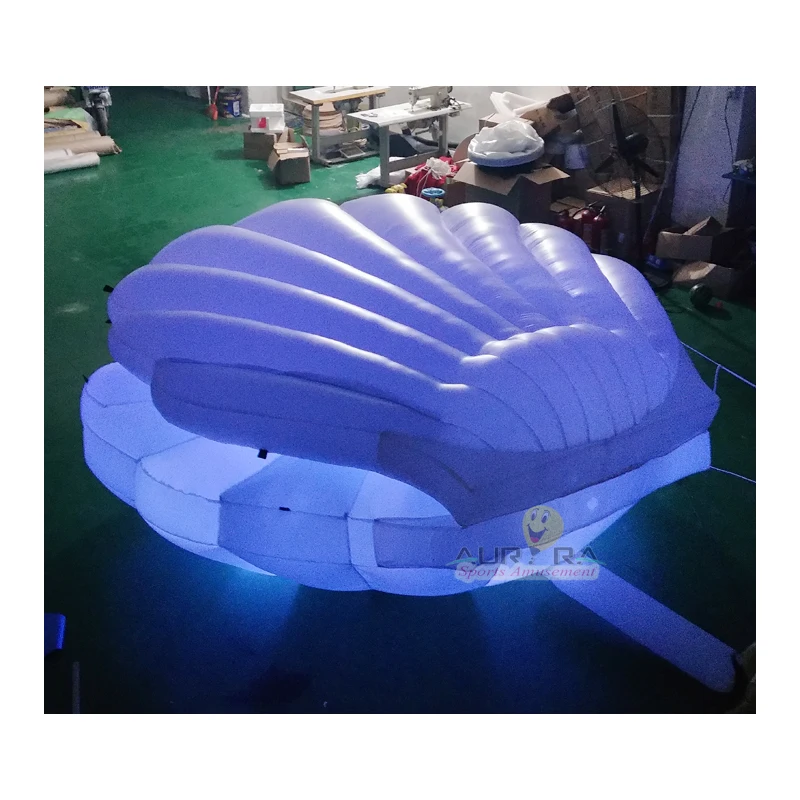 Wedding Decoration Inflatable clam giant sea shell prop with Led Light