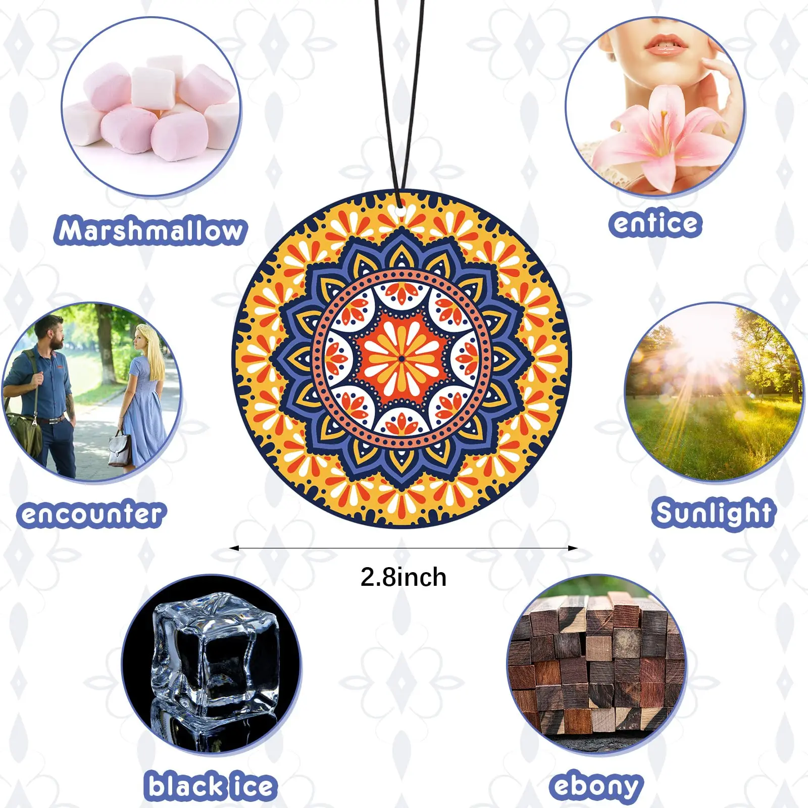 Customized Paper Air Freshener Cotton Paper Perfume Fragrance Scented Logo AROMA Car Air Freshener