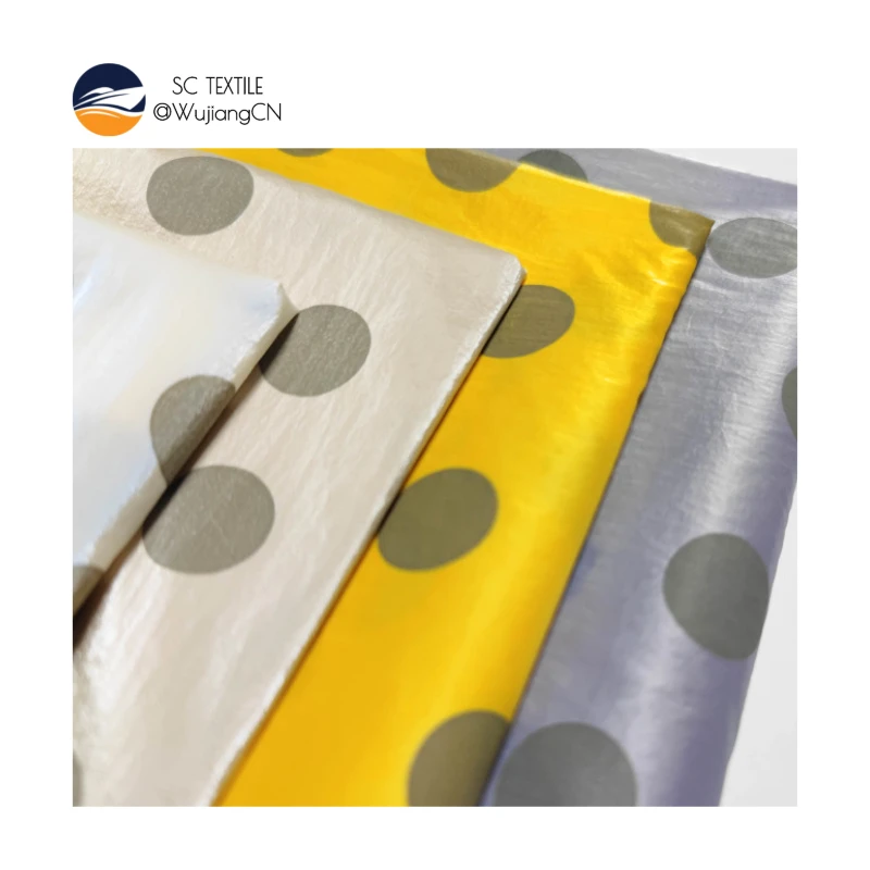 Outdoor dot printed jacket fabric waterproof 100% Nylon taffeta fabric windproof