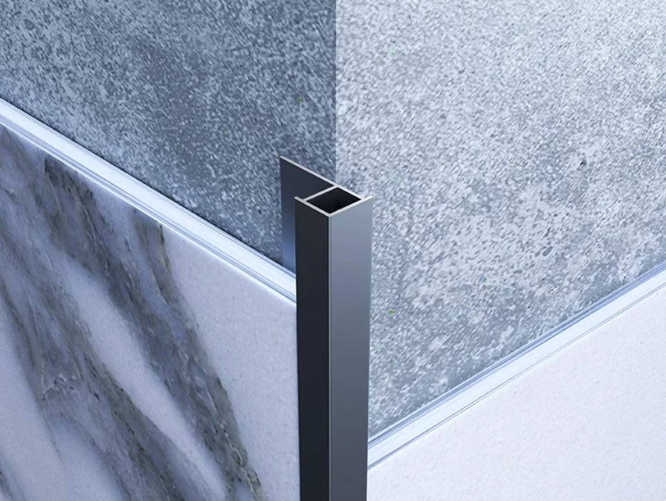 Wall Diamond Curved Accessories Marble Decorative Aluminum Edge Protection Ceramic Square Type White Tile Trims Metal Industrial