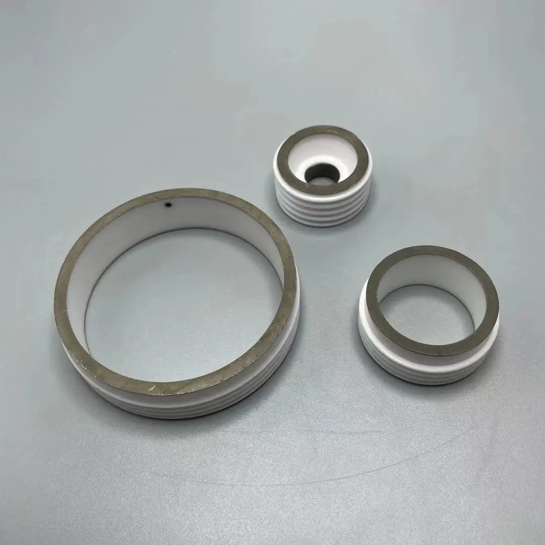 95% Vacuum Alumina Ceramic Metal Sealed Parts with Vacuum Metallized Ceramic