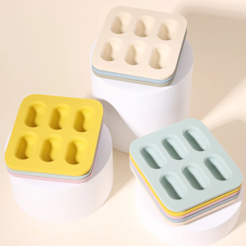 Food Freezer Eco-friendly Silicone Ice Molds Baby Fresh Fruit Pacifier Feeding Bpa Free Silicone Mini Ice Cube Tray With Lid