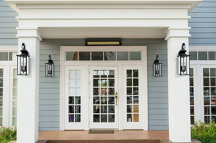 Traditional Wall Lamp Aluminum Alloy Veranda Balcony Wall Lamp Outdoor Retro Wall Lamp