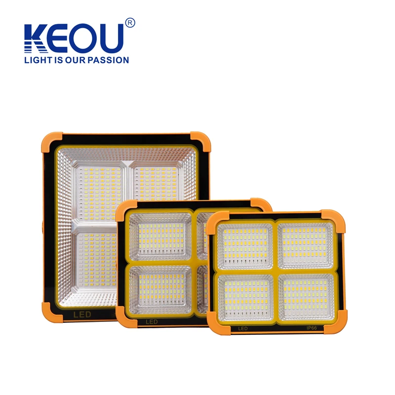 KEOU Rechargeable IP65 60W 100W 200W Portable Charger Flood Light
