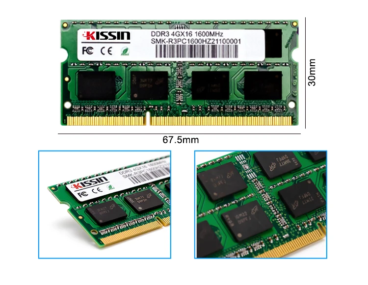 SimDisk Заводской магазин DDR3 DDR4 DDR5 8 Гб 1600 МГц оперативная память для ноутбука Pc3l 12800s