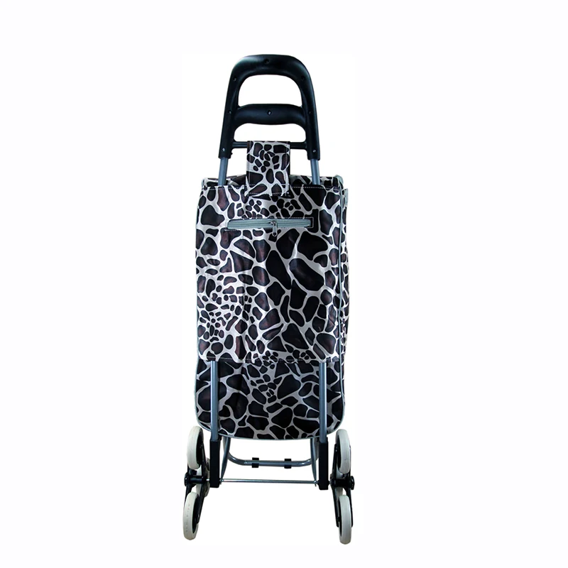 Wholesale Custom Foldable Market Climbing Metal Portable Shopping Cart With 6 Wheels Grocery