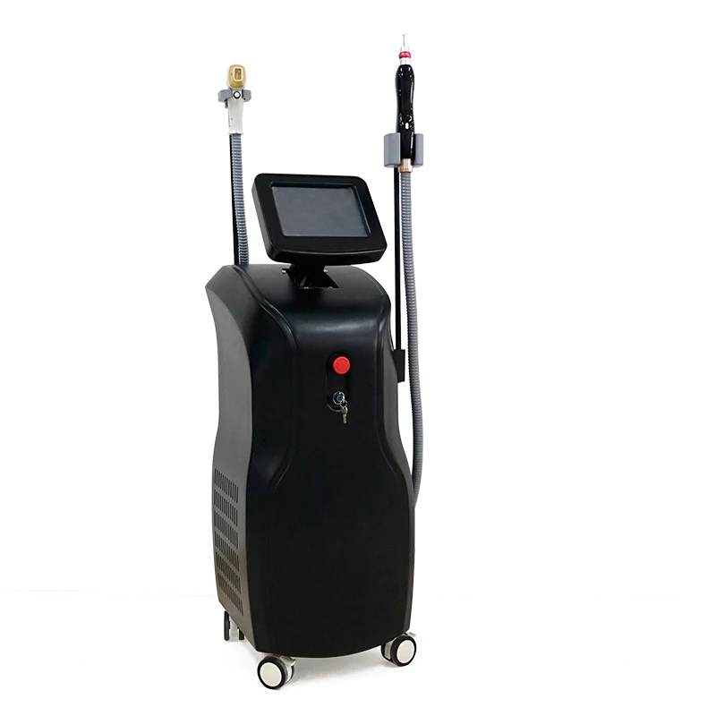 New arrival stationary 2 heads laser device for hair removal and tattoo removal / Painless the best hair removal device