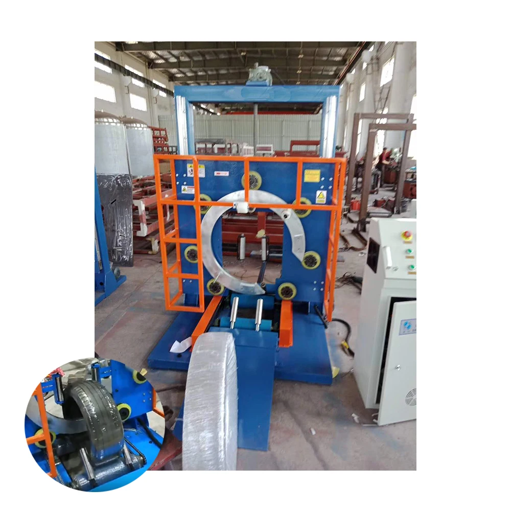 1200mm Underfloor Heating Pipe Wrapping Machine Steel Wire Coil Tire Packing