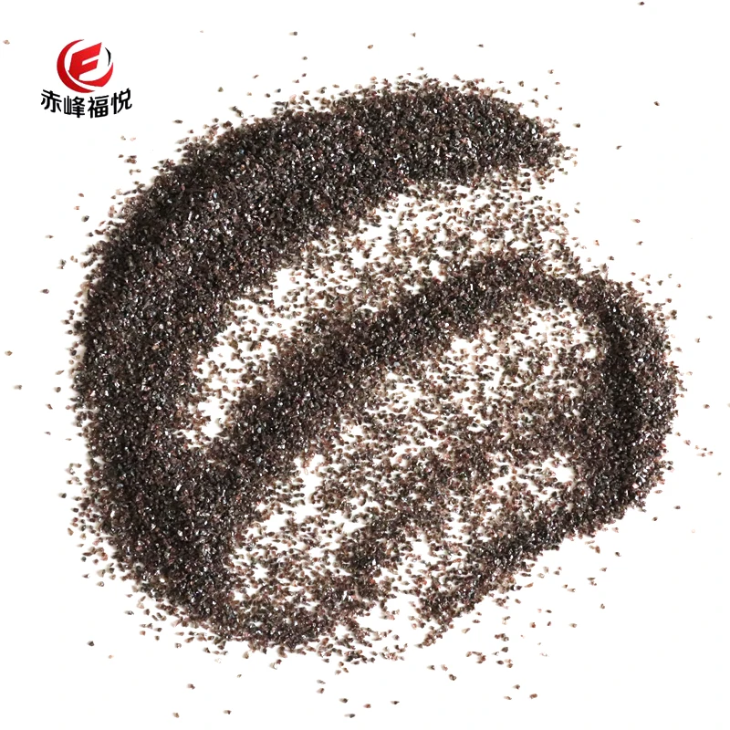 9.0 Hardness Low Iron Brown Fused Alumina 16 24 54mesh F Sand Brown Emery Grits For Sandblasting