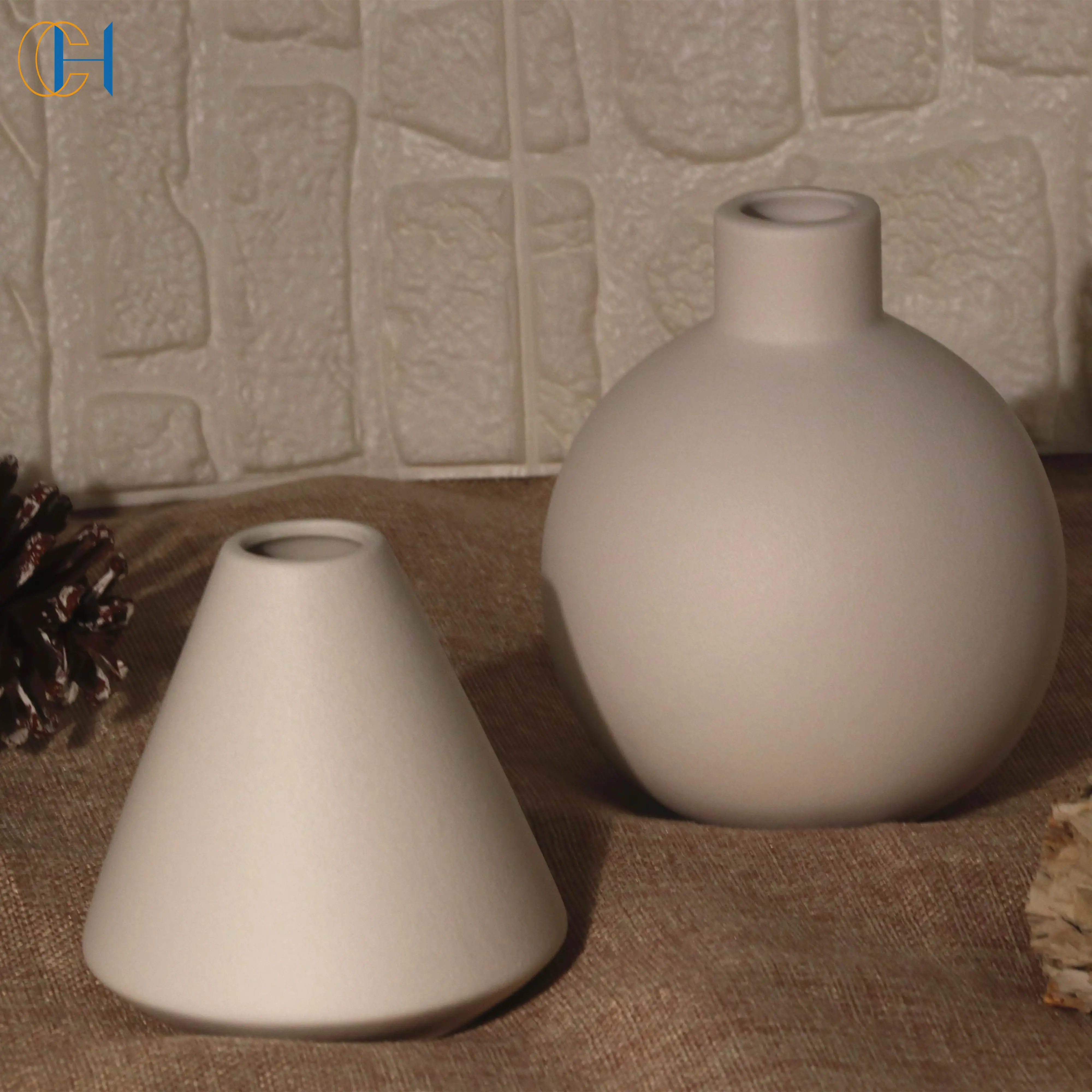 C&H Multi-use Plant Pot Empty Soy Wax Porcelain Candle Vessel