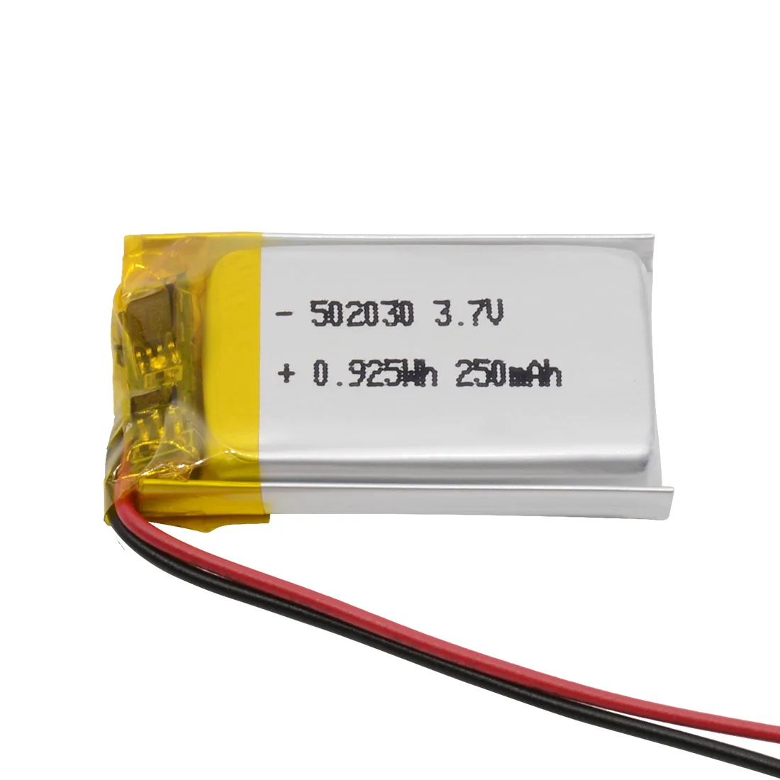 Rechargeable 502030 Lipo Battery Lithium-Ion Lithium Polymer Battery 3.7V With 250Mah