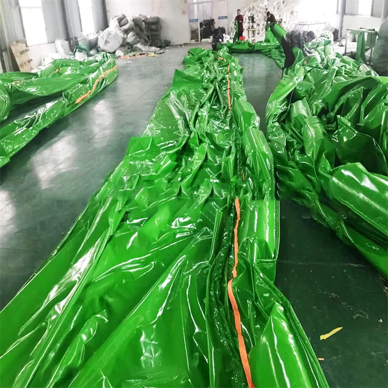 Safety PVC  Rubber  material flotation oil booms inflatable spill oil containment boom