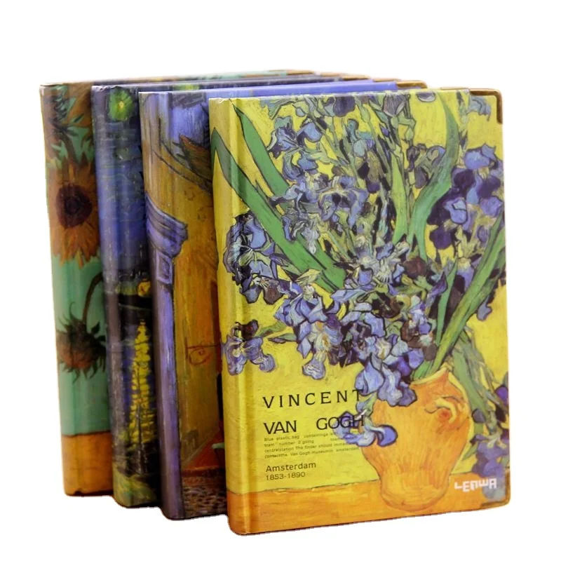 A5 hardcover notebook color pages hand-painted notepad retro illustration Journal notebooks