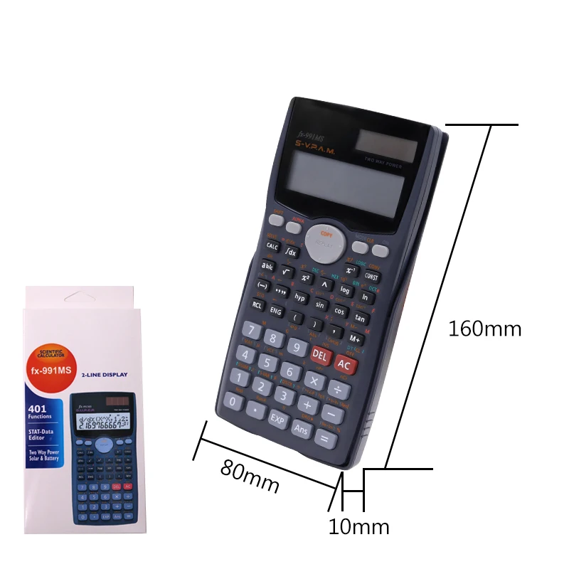 
Brand New And High Quality 991MS 401 Functions Scientific School Office Student Exam Calculator Calculadora Cientifica 