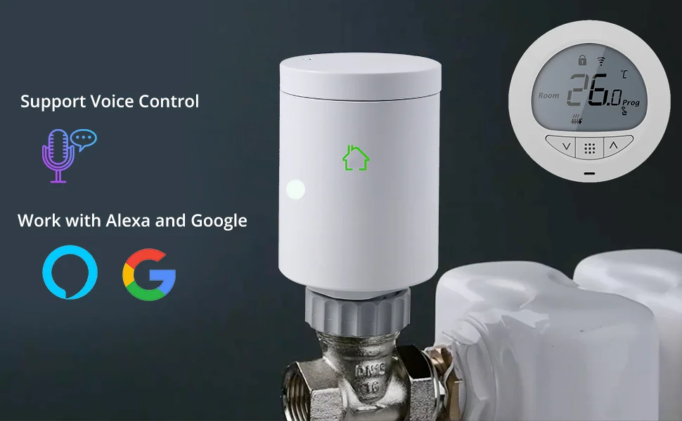 Thermostat TRV Radiator Valves Wireless Control Boiler Tuya Zigbee Gateway Additional Adaptors Intelligent Heating