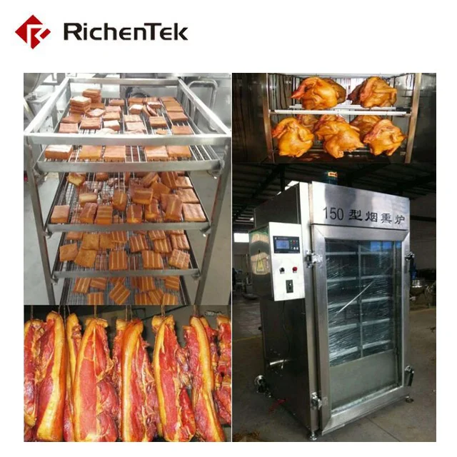 Factory Meat Smoking Machine / Smoked Sausage Machine / Fish Smoking Equipment