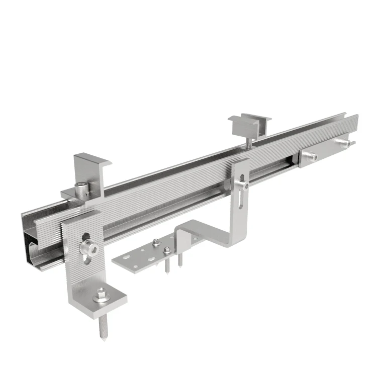 Коммерческий Монтажный кронштейн для солнечной панели, алюминиевая направляющая, поддержка из анодированного серебра, установка солнечной панели, крыша