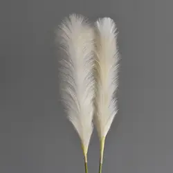 High Quality False Large Fluffy Grey Beige Artificial Dried Pampas Grass For Sale