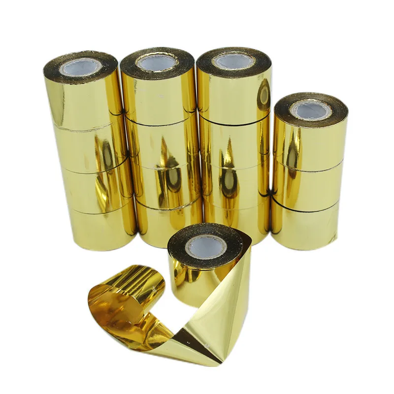 High Quality Gold Silver Leaf Foil Roll 120 meters Long 4cm to 64cm Width Hot Stamping Roll Foil For Buddha Statue Gilding