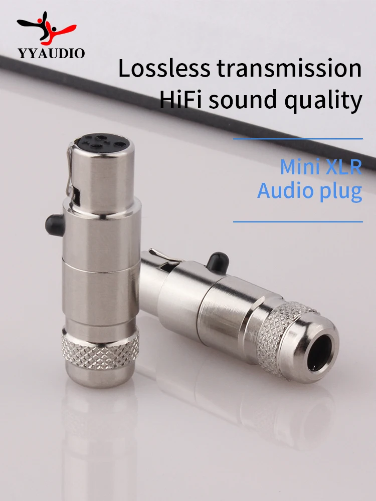 High quality Mini XLR 3 Pin  Female Plug XLR Audio Microphone Connector MIC for Cable Soldering Straight Adapter
