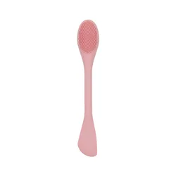 Double-Head Custom Logo Reusable Facial Mask Brush Applicator Silicon Mask Brush for Mud Clay Jelly Mask