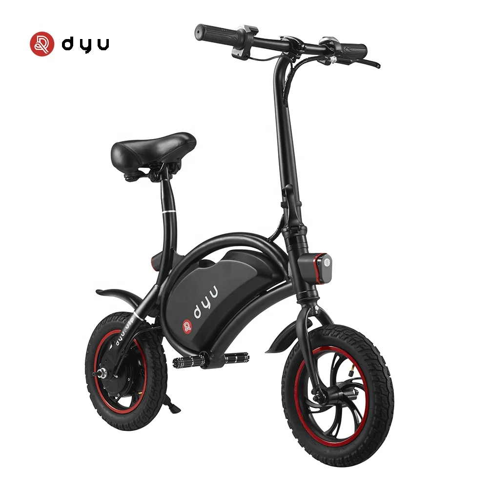 DYU D1 Ebike складной портативный самокат электрический скутер без педалей с управлением через приложение одним дисковым