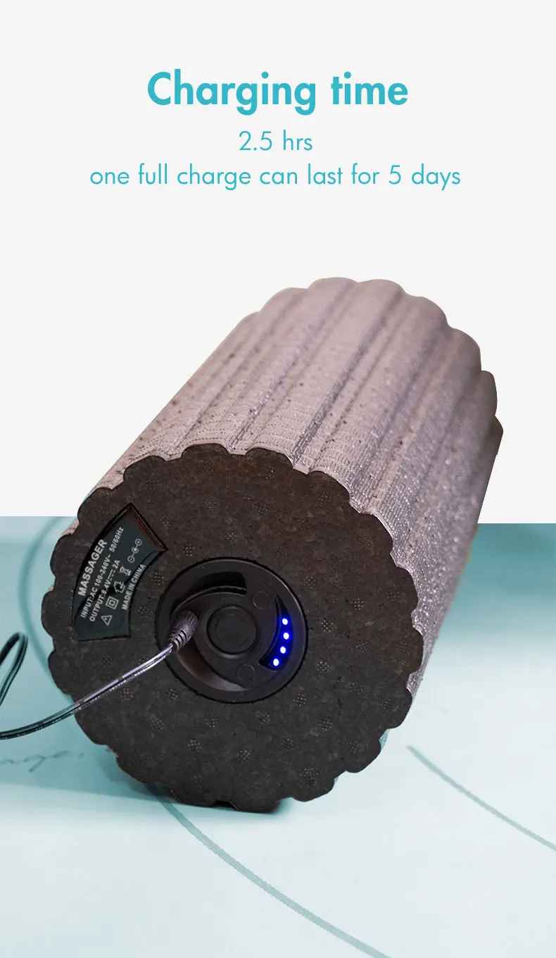 electric exercise vibrating foam massager roller recovery muscle physical deep tissue massage foam roller