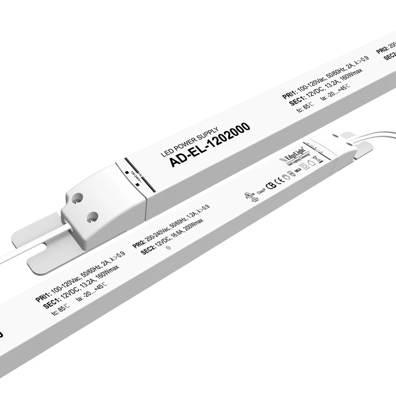 Edgelight Factory Built-In Silm Switching Power Supply Led Adapter Led Driver For Advertising Light Box 12V 200W With CE UL