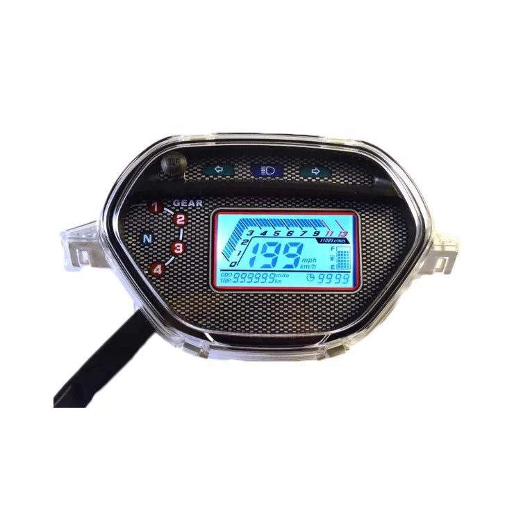 wave 100 motorcycle parts custom lcd display speedometer