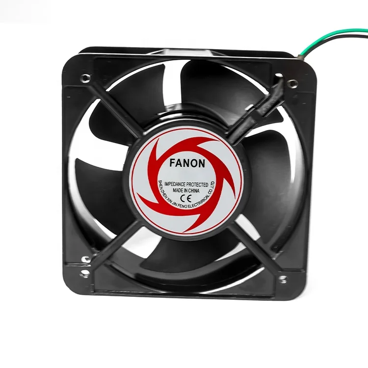 Wholesale plastic 15050 ball bearing powerful high cfm air cooling fan black Axial flow fan