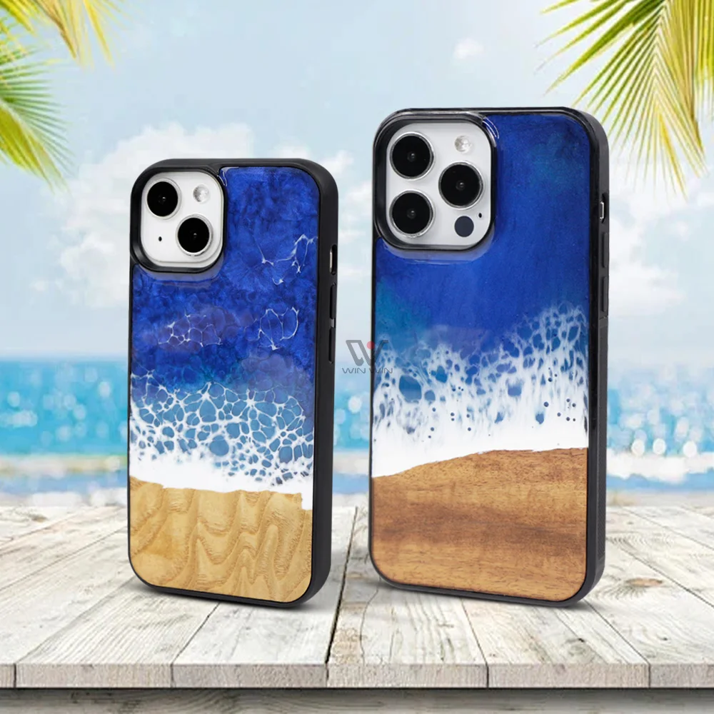 New Material Blue Resin Phonecover Wholesale Sea Travel Tourist Gift Popular Phone Case