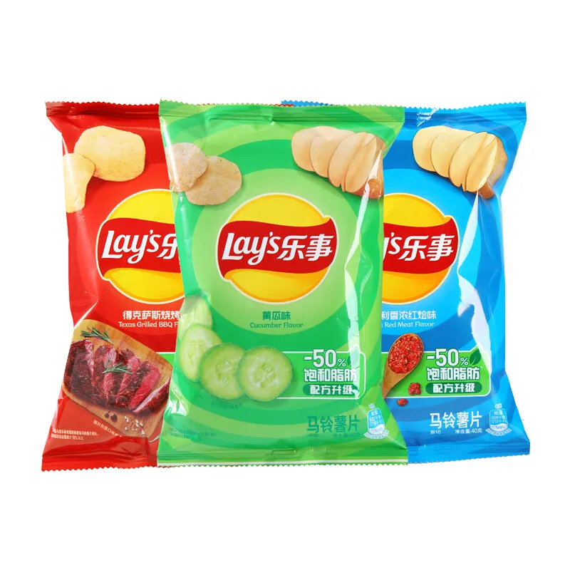 Famous Brand Snack Lime Flavor Potato Chips  Bags Wholesale Sour Not Overwhelming Easy to Carry and Store Yummy Eat 40g Better