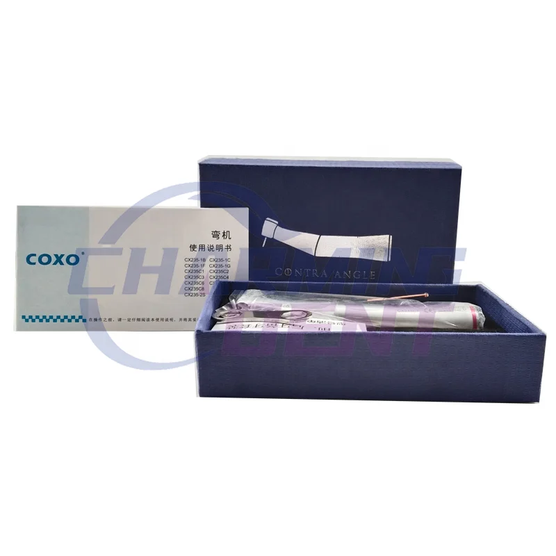 
COXOs dental handpiece 1:5 contra angle with LED fiber / Dental low speed contra angle handpiece tip for electric micro motor 